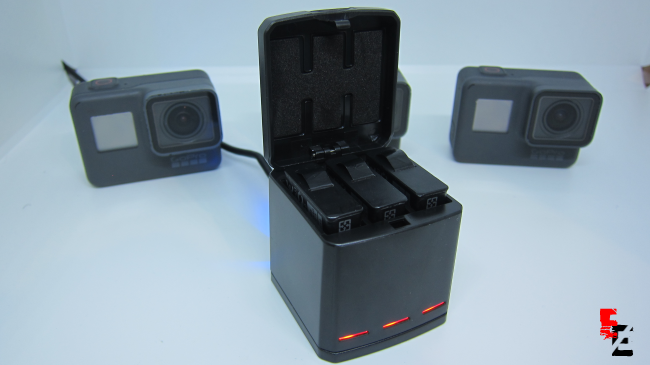 Зарядное для нескольких аккумуляторов GoPro Telesin